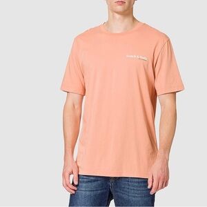 Scotch & Soda Men's Peach Relaxed Graphic T-shirt Size Medium NWOT New